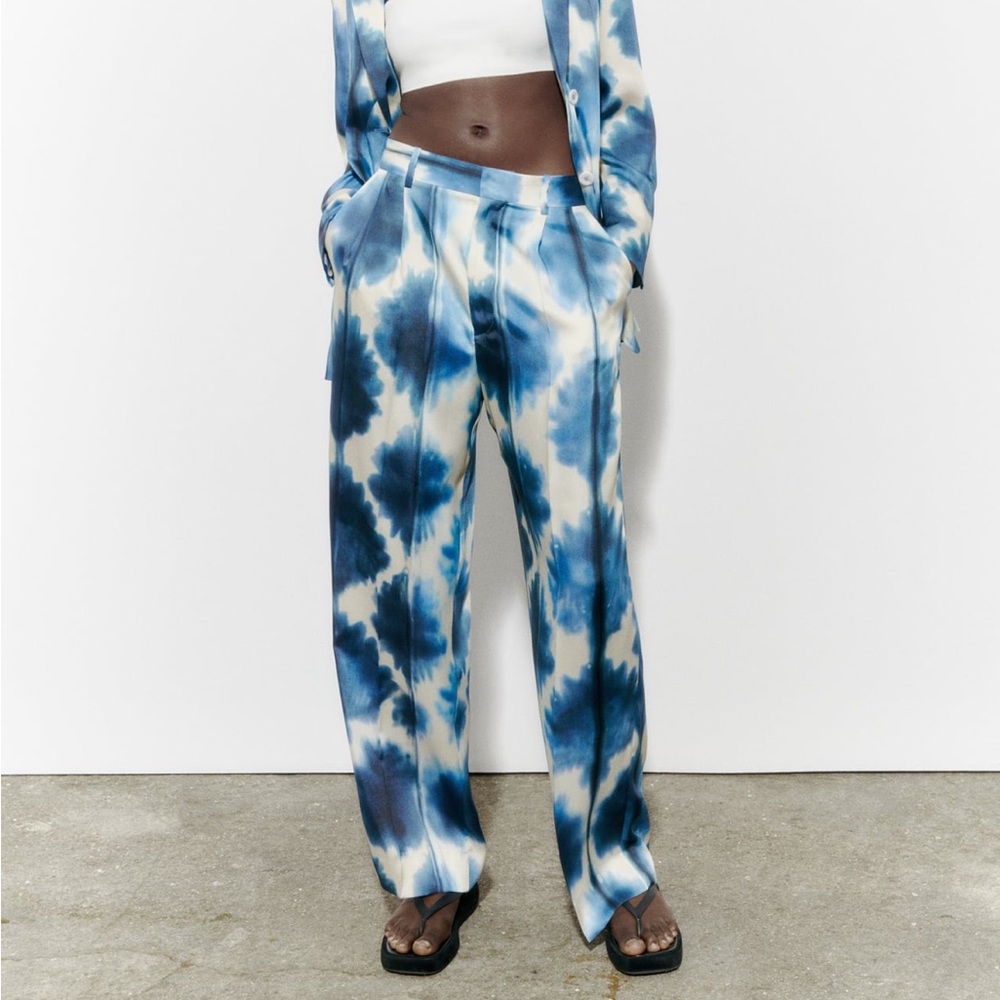 Zara satin effect trousers XS NWOT
